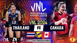 THAILAND vs CANADA Live Score Update Today Match VNL 2024 FIVB VOLLEYBALL WOMENS NATIONS LEAGUE [upl. by Saw]