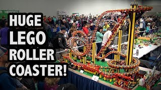 Motorized Giant LEGO Roller Coaster  Bricks Cascade 2018 [upl. by Nies]