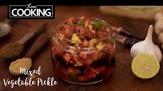 Spicy Mixed Vegetable Achaar  Homemade Pickle  Indian Pickle  Mixed Pickle Recipe  Instant Achar [upl. by Nalehp992]