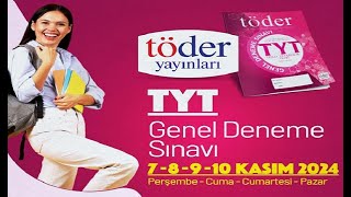 Töder Tyt 1 Deneme Sınavı Cevap Anahtarı 2025 Ne Zaman Açıklanacak  Deneme Yorumları [upl. by Ylle591]