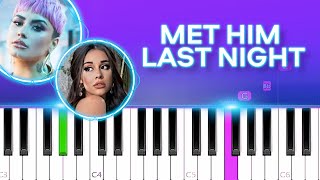 Demi Lovato  Met Him Last Night ft Ariana Grande  Piano Tutorial [upl. by Ackley]