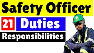 Duty of Safety Officer  Roles amp Responsibilities of a Safety Officer  Safety Officer Job Duties [upl. by Ahsym]