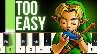 The Legend of Zelda  Lost Woods Sarias Song EASY Piano tutorial Ocarina of Time [upl. by Lorant]