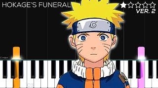 Naruto OST  Hokage’s Funeral  EASY Piano Tutorial [upl. by Carine]