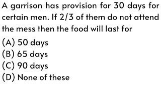 A garrison has provision for 30 days for certain men If 23 of them PPSC Math UrduHindi [upl. by Eedna]