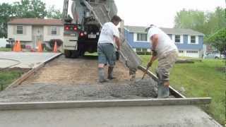 How to Pour a Concrete Driveway [upl. by Streetman951]