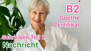 B2 Goethe  Schreiben Teil 2  Nachricht  Arbeit im Café  Deutsch lernen [upl. by Thekla]