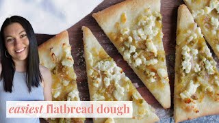 Homemade Flatbread Pizza Dough Recipe  Homebody Eats [upl. by Nations774]