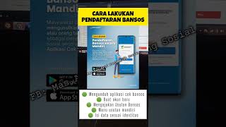 Cara melakukan pendaftaran bansos secara mandiri lewat aplikasi cek bansos Sumber Kemensos RI [upl. by Harac404]