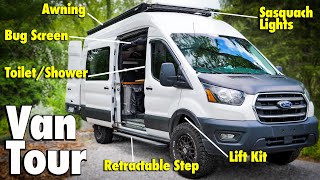 This Clever Custom Ford Transit Build Smartly put  where it mattered most Full Tour amp Cost [upl. by Adile]