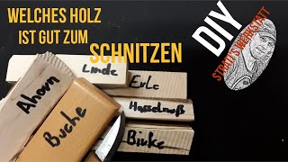 Welches Holz ist gut zum Schnitzen Carving Schnitzen für Anfänger DIY StratisWerkstatt [upl. by Blackmore]