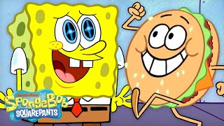 Every Krabby Patty in NEW SpongeBob Episodes 🍔  60 Minute Compilation  SpongeBob [upl. by Amirak]