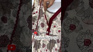 Trendy Pleated kurti full stitching tutorial👆Link colourofthreads shortsvideo sewing [upl. by Odlonra]