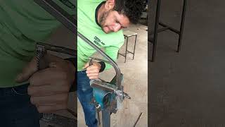 dobrando metalon fácil dobradeira caseira de Metalon welding brasil diy 4k metalwork [upl. by Ardnoik]