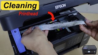 Easy way to clean Any Epson print head with a damp cloth [upl. by Marelya]