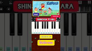 Shinchan Pyara Song  Piano Tutorial  Walkband shinchan shinchanpyara hungama piano shorts yt [upl. by Petronilla]