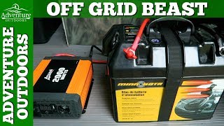 VMax 125 AH Off Grid Solar Battery Power Setup  Redneck Yeti 1250 [upl. by Atirec]