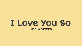 The Walters  I Love You So Lyrics [upl. by Vigen]