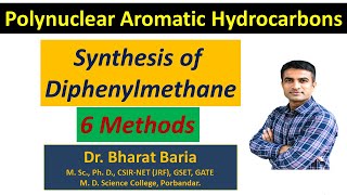 Synthesis of Diphenylmethane  Dr Bharat Baria [upl. by Lyrej120]