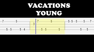 Vacations  Young Easy Ukulele Tabs Tutorial [upl. by Yeltnarb]