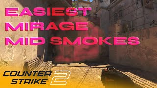 Easiest Mid Smokes on CS2 Mirage [upl. by Ecnaled]