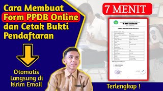 Cara Membuat Formulir Ppdb Online Dan Cetak Bukti Terbaru 2022 Cara Membuat Ppdb Online Gratis [upl. by Wehttan]