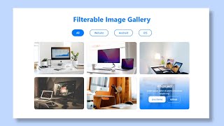 Filterable Image Gallery in HTML CSS amp JavaScript  Responsive Portfolio Filter Gallery [upl. by Nason]