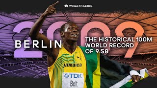 Usain Bolts 100m world record in Berlin 👀🔥  World Athletics Championships Berlin 2009 [upl. by Doi]