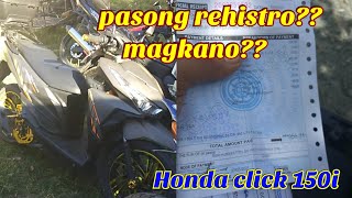 Magkano magpa Renew ng Pasong Rehistro ng Motor ngayong 2021  Honda Click 150i  Vlog 16 [upl. by Rimat]