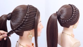 Quick and easy long hair hairstyle  Ponytail hairstyle tutorial for beginners  advanced hairstyle [upl. by Enailil376]