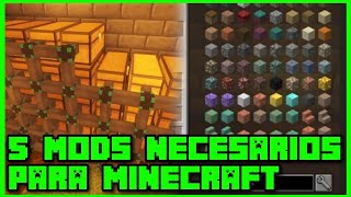 🔝💯 5 MODS NECESARIOS para TU MUNDO o Server DE MINECRAFT [upl. by Lundeen]