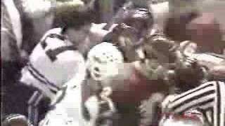 Flames  Canadiens bench clearing brawl 52286 Finals [upl. by Arriet]