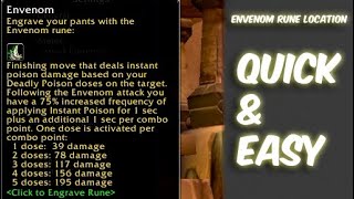 Envenom Rune Location  Season of Discovery  Classic WoW SoD  QUICK amp EASY [upl. by Yrehc412]