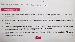 Dav Class 6 Math Chapter 14 Worksheet 4  Constructions  How To Construct Perpendicular Line [upl. by Rhoades458]