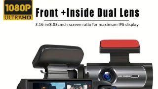 Temu 1080 PX Dual Dash Cam For Cars IR VisionLoop Recording Wide Angel Unboxing [upl. by Radford121]