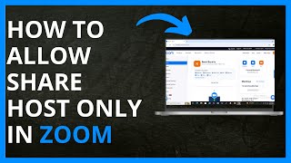 How To Allow Share Host Only in Zoom in 2024 [upl. by Ettennad]
