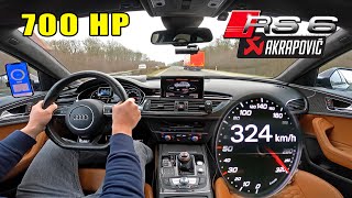 700HP AUDI RS6 C7 DESTROYS its SPEEDOMETER on AUTOBAHN [upl. by Annawoj959]