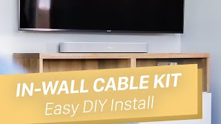 How to Hide Wires for Wall Mounted TV  In Wall Cable Kit [upl. by Zsa318]