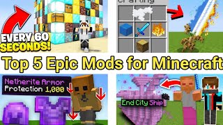 Top 5 Epic Mods for Minecraft  Hero op  Download  minecraft heroop mods [upl. by Carmelina584]