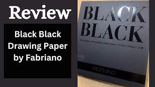 Almost 1 Hour Review Of The Black Black Drawing Paper By Fabriano [upl. by Eak395]