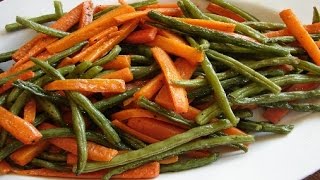 Roasted green beans and carrots recipe [upl. by Ezequiel]