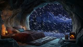 Relax In A Cozy Winter Cave 😴  Winter Ambience  No Ads during Video  3 hours [upl. by Lellih]