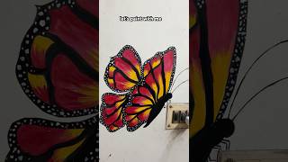 Beautiful butterfly wall painting 🦋🎨 wallpainting butterfly [upl. by Llenra]