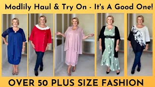 Modlily Haul amp Try On  Its A Good One Over 50 Plus Size Fashion [upl. by Annohs]