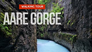 Aare Gorge Switzerland  walking tour near Meiringen in 4K [upl. by Dinesh876]