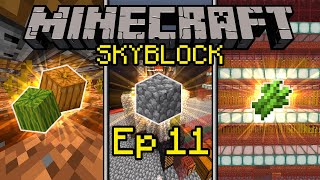 Cobblestone Sugar Cane Melon And Pumpkin Farms In Hardest Skyblock Challenge Episode 11 [upl. by Carissa709]