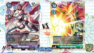 DIGIMON TCG Local match Mervamon Purple vs Bloomlordmon Green  TEA COFFEE AND GAMES [upl. by Rik]