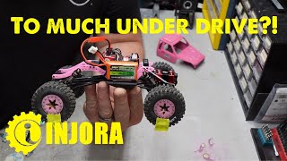 How much under drive is to much for your SCX24 112T Injora under drive gears INSTALLED [upl. by Amsirahc]