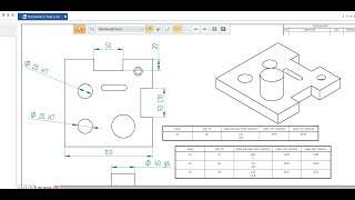 Solid edge drafting tutorial  Tolerance table [upl. by Vernon]