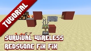 Minecraft Tutorial Wireless redstone fix fix [upl. by Awuhsoj]